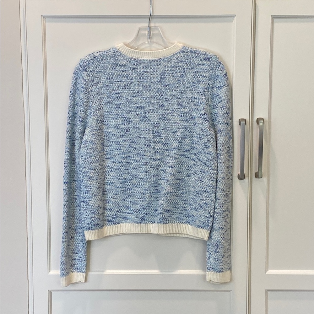 J.Crew Blue Popcorn Stich Lady Jacket Cardigan Sweater Size Small NWT - Picture 8 of 13